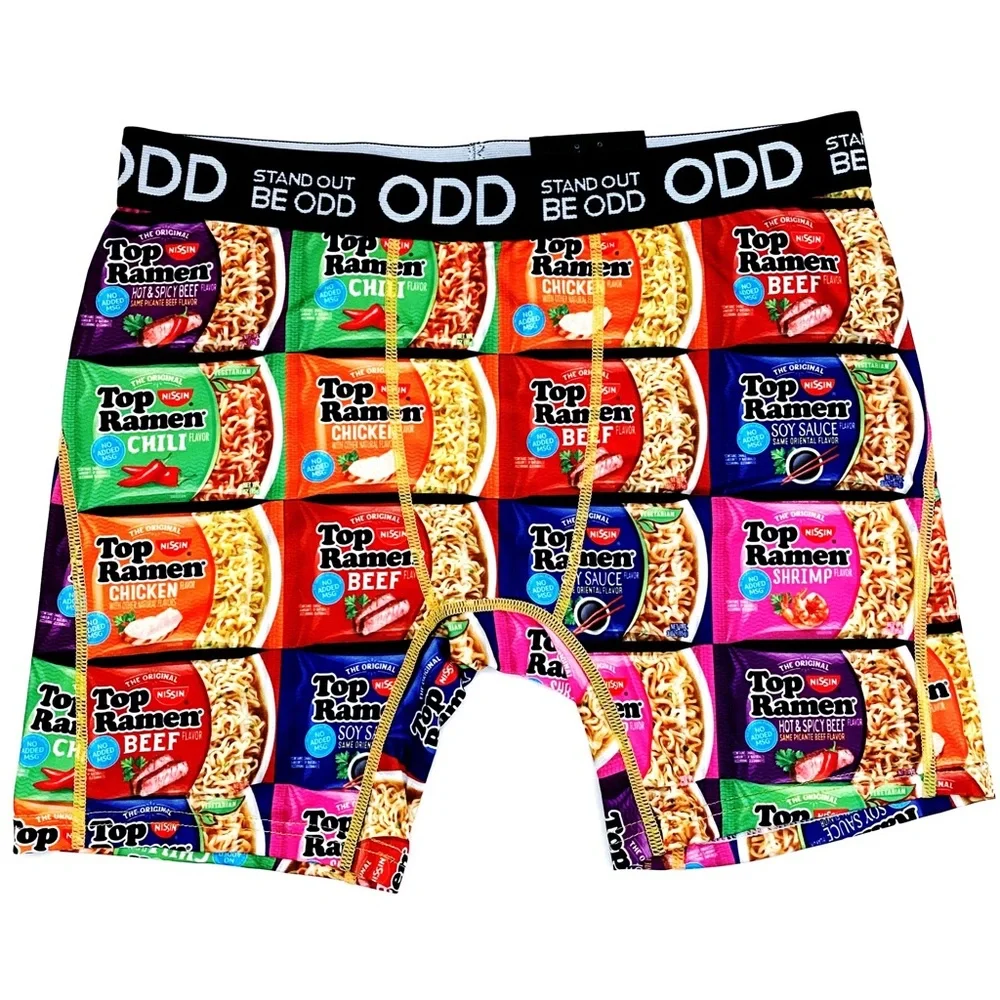 Odd Sox Nissin Top Ramen Noodles Boxer Briefs Mens Large Underwear Fun Gift